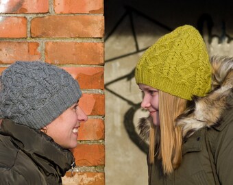 PDF knitting pattern, Knit hat pattern, Wild Winter hat pattern, Textured hat pattern, Cable hat pattern