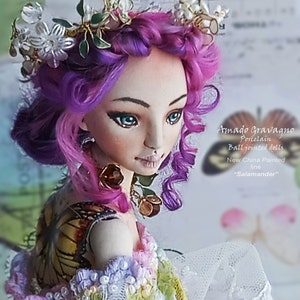 Made to order Porcelain ball jointed bjd butterfly fine art doll luxury bisque fairy puppe bambole woodland forest spirit nymph biscuit ooak