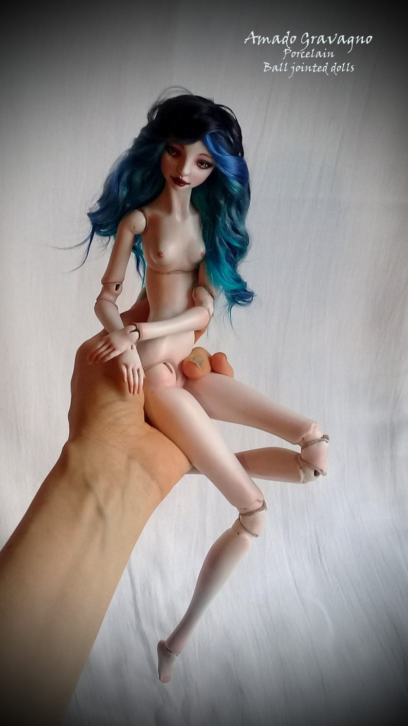 Custom request MADE to ORDER BJD Angelus porcelain nude ball jointed ooak fine art doll heart fashion forgotte nymph fae acrylic large kukla image 1