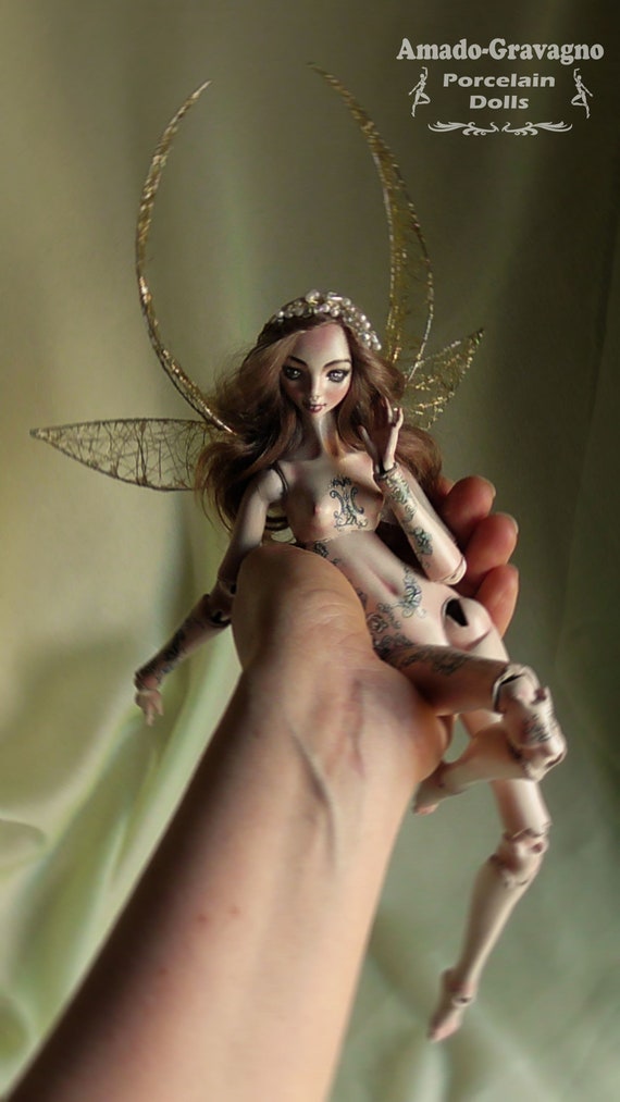 fine art doll porcelain ooak bjd fairy froud inspired