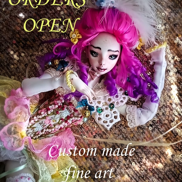 How to order an exclusive handmade Porcelain BJD ball jointed art doll, bisque doll, artist doll, ooak, haute couture fashion doll, full set