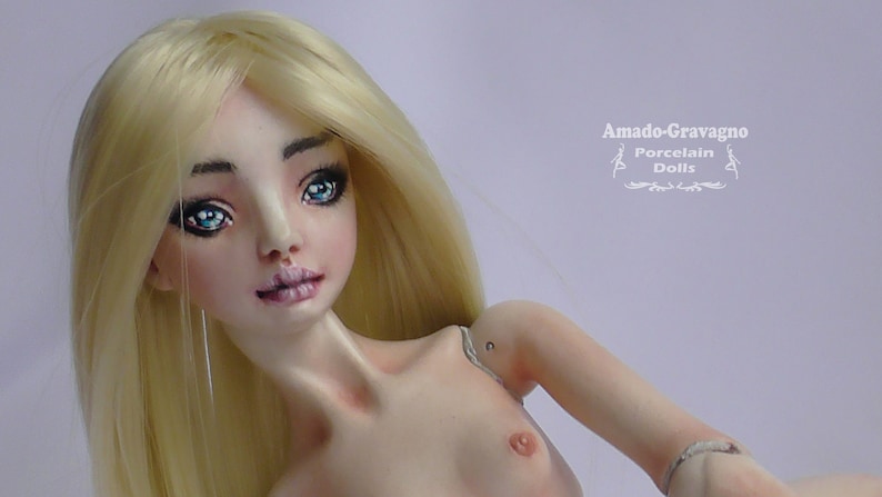 Custom request MADE to ORDER BJD Angelus porcelain nude ball jointed ooak fine art doll heart fashion forgotte nymph fae acrylic large kukla image 6