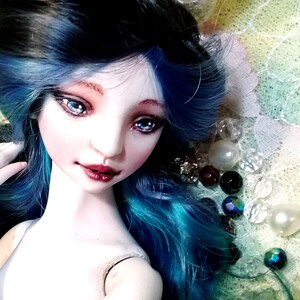 Custom request MADE to ORDER BJD Angelus porcelain nude ball jointed ooak fine art doll heart fashion forgotte nymph fae acrylic large kukla image 3