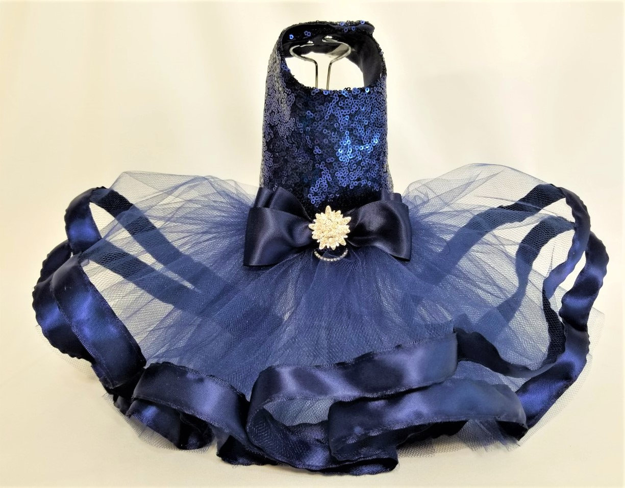 Navy blue dog dress hotsell