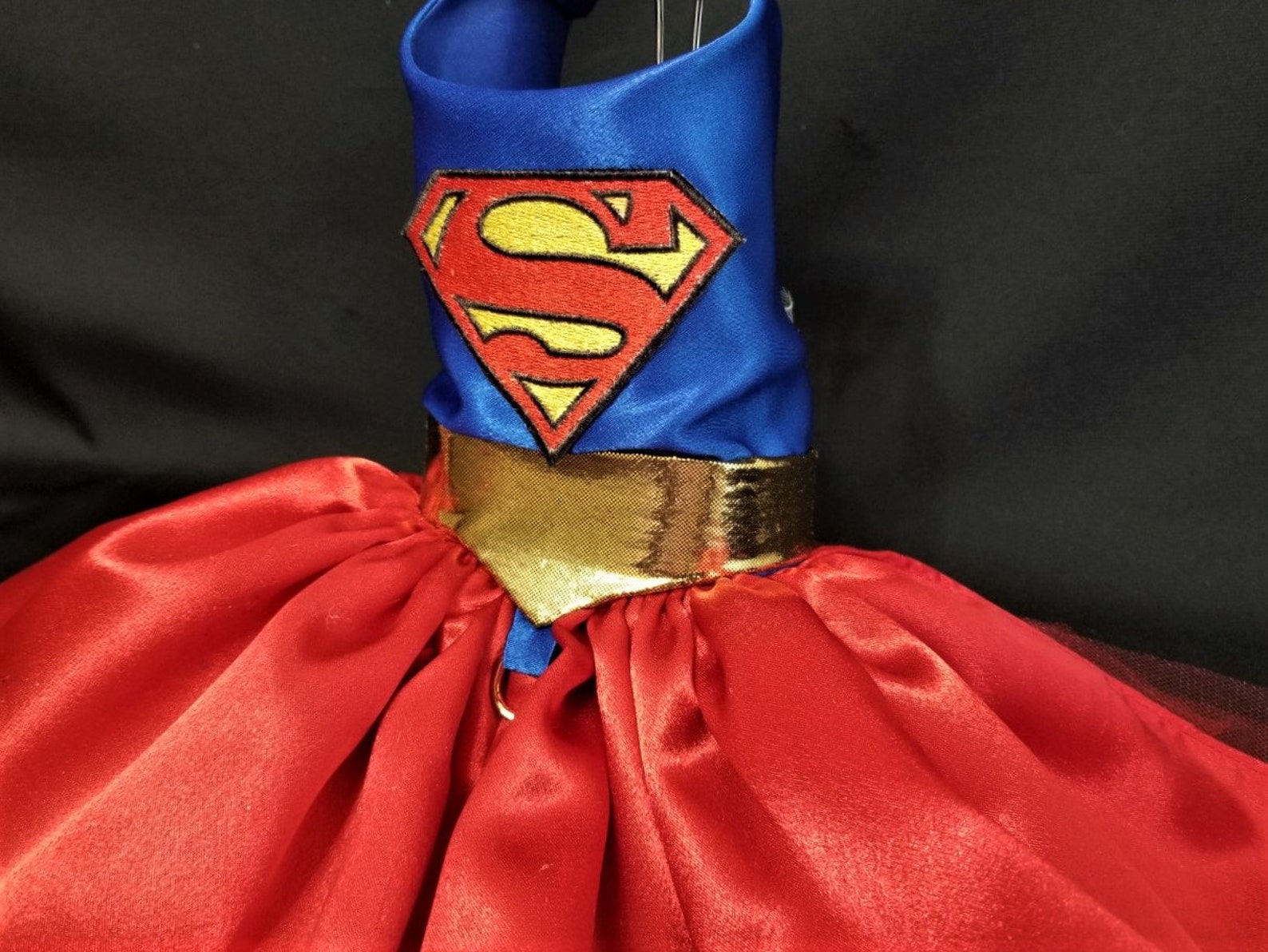 Dog Dress Supergirl Dog Dress Supergirl Dog Harness Dress Etsy