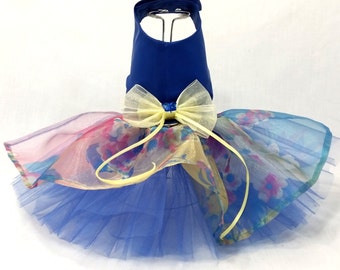 Southern Belle Dog Harness Dress. XXSmall Dog Dress to XXLarge Dog Dresses, Tutu Dog Dress. Girl Dog Clothes, Designer Dog Dress, Cat Dress