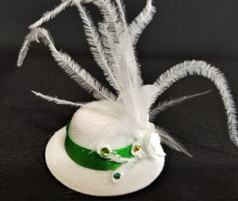 Dog Hat Dog Fascinator Green Dog Hat Dog Apparel Dog Etsy