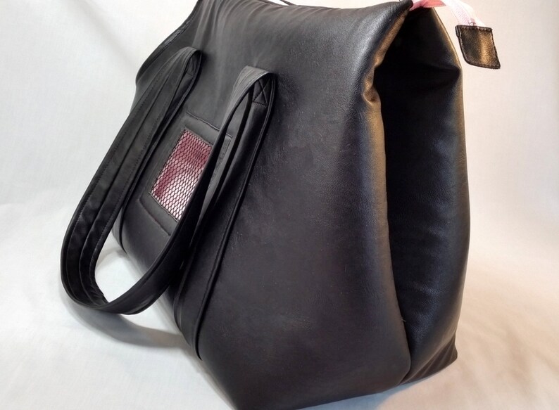 Black Leather Dog Carrier Dog Tote Small Dog Purse Handmade Etsy