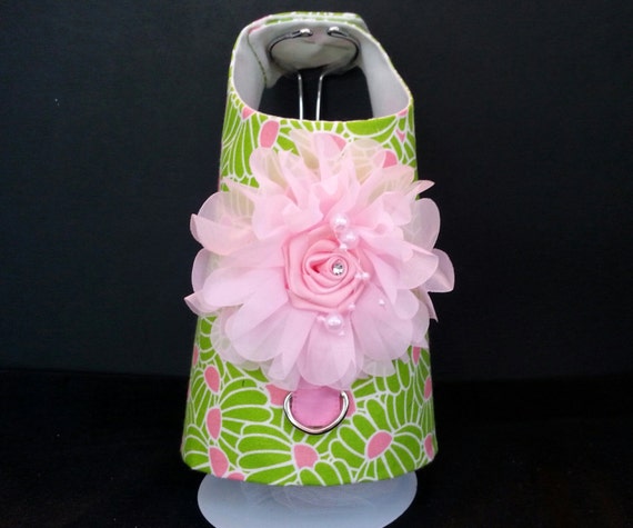 Flower Dog Harness Vest, Dog Clothes, Dog Harness, Harness Vest, Pet Clothes