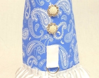 Blue Paisley Harness Vest, Dog Vest, Dog Clothes, Dog Harness, Dog Harness Vest, Harness Vest, Pet Clothes