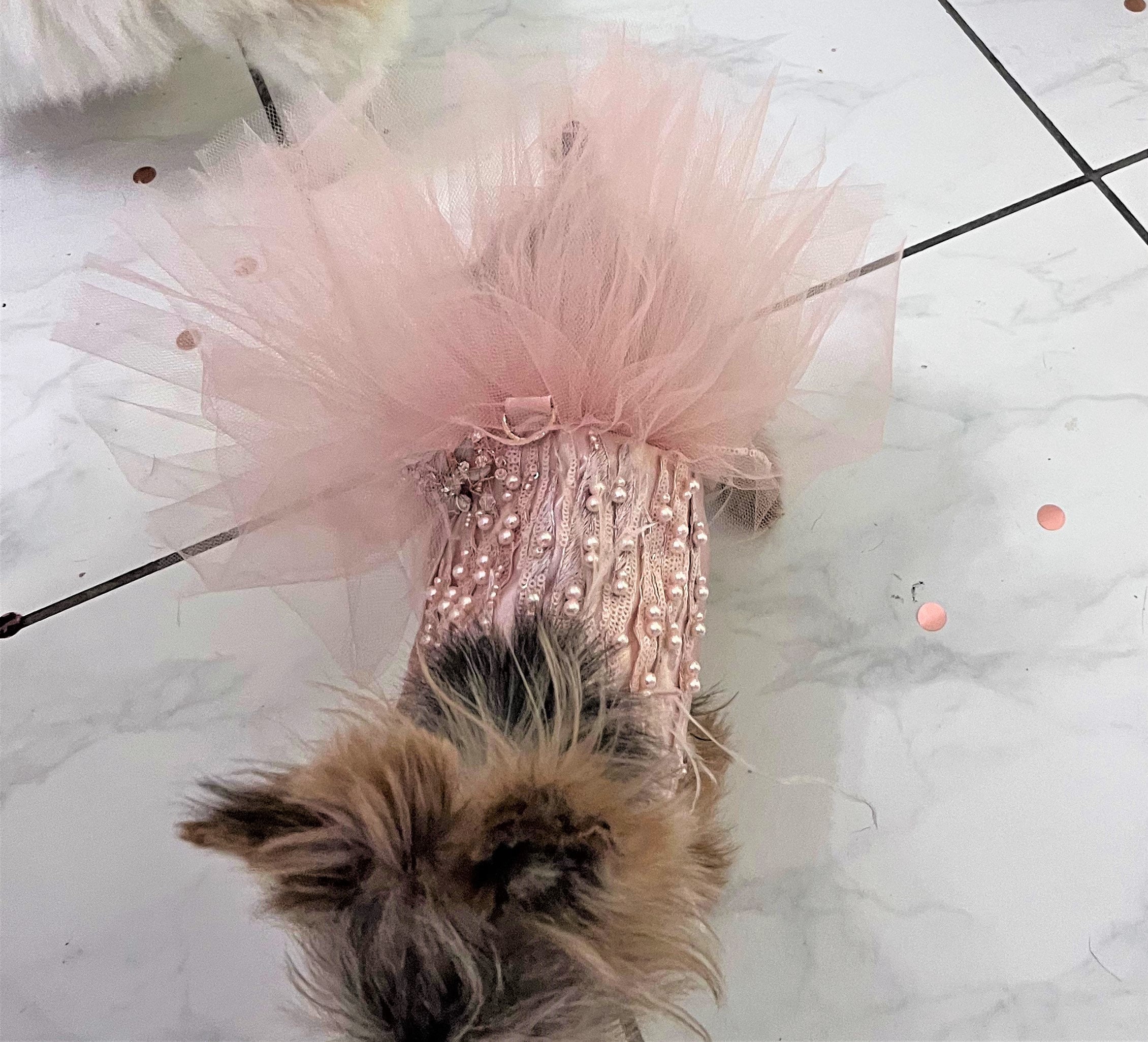 Rose Gold Dog Dress, Tutu Dog Dress, Wedding Dog Dress, Dog Harness Dress,  Designer Dog Dress. - Etsy