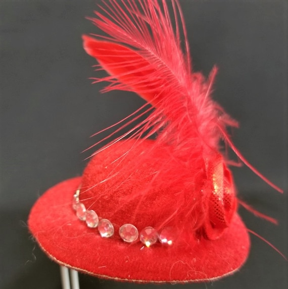 Red Dog Hat Dog Fascinator Dog Hat Dog Head Wear Dog Apparel Etsy Canada