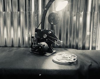 Upcycled Vintage Movie Projector Table Accent Lamp