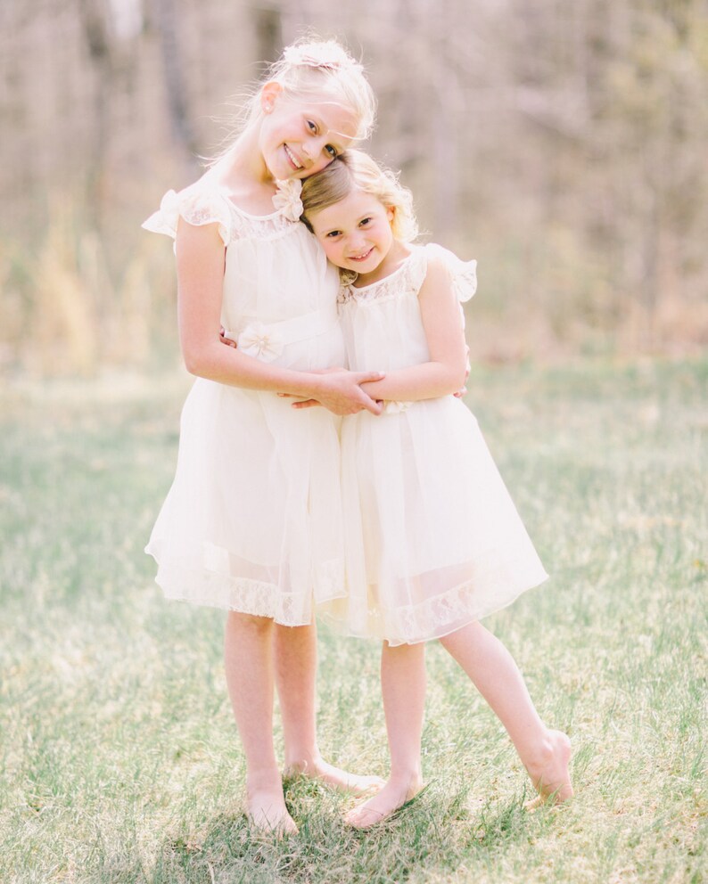 Ivory Flower Girl Wedding Dressivory Lace Dress ivory Etsy
