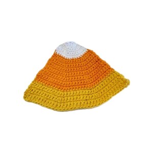 Candy corn crochet washcloth/dishcloth. 100% cotton.