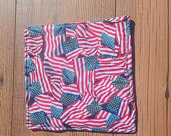 100% cotton double layer hot pad. American flag decor.