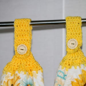 Toalla doble de ganchillo con girasoles, decoración de girasoles, regalo de inauguración de casa, superventas y cantidad limitada. imagen 4