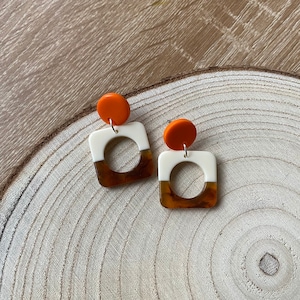 Gilda ~ 60s 70s Retro Glamour | Square Acetate Earrings | Inspired by Rita Hayworth | Decadent Glam Fashion | Bestseller | Jewellery