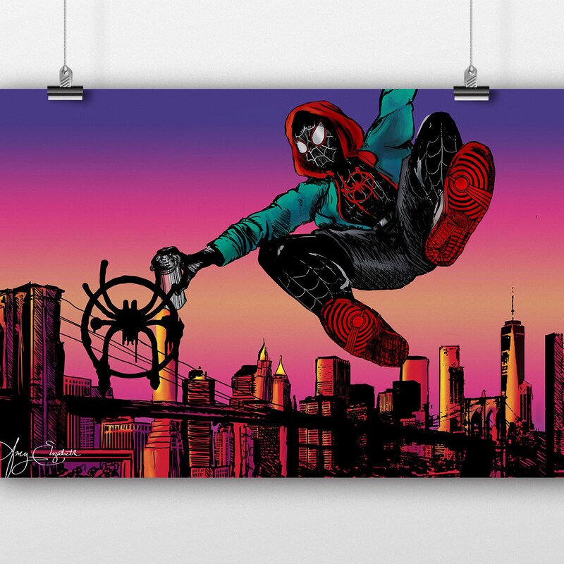 Miles Morales Graffiti Etsy