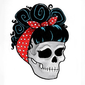 Pin-Up Skull 2-in Magnet