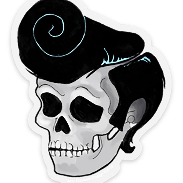 Greaser Skull (non-smoker) 3-in Sticker