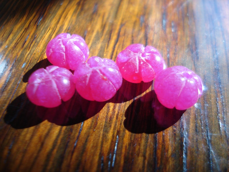 Gemstones Lot MGD61 5 Carved Red Rubies Ruby Drilled Rubies Beads Sale