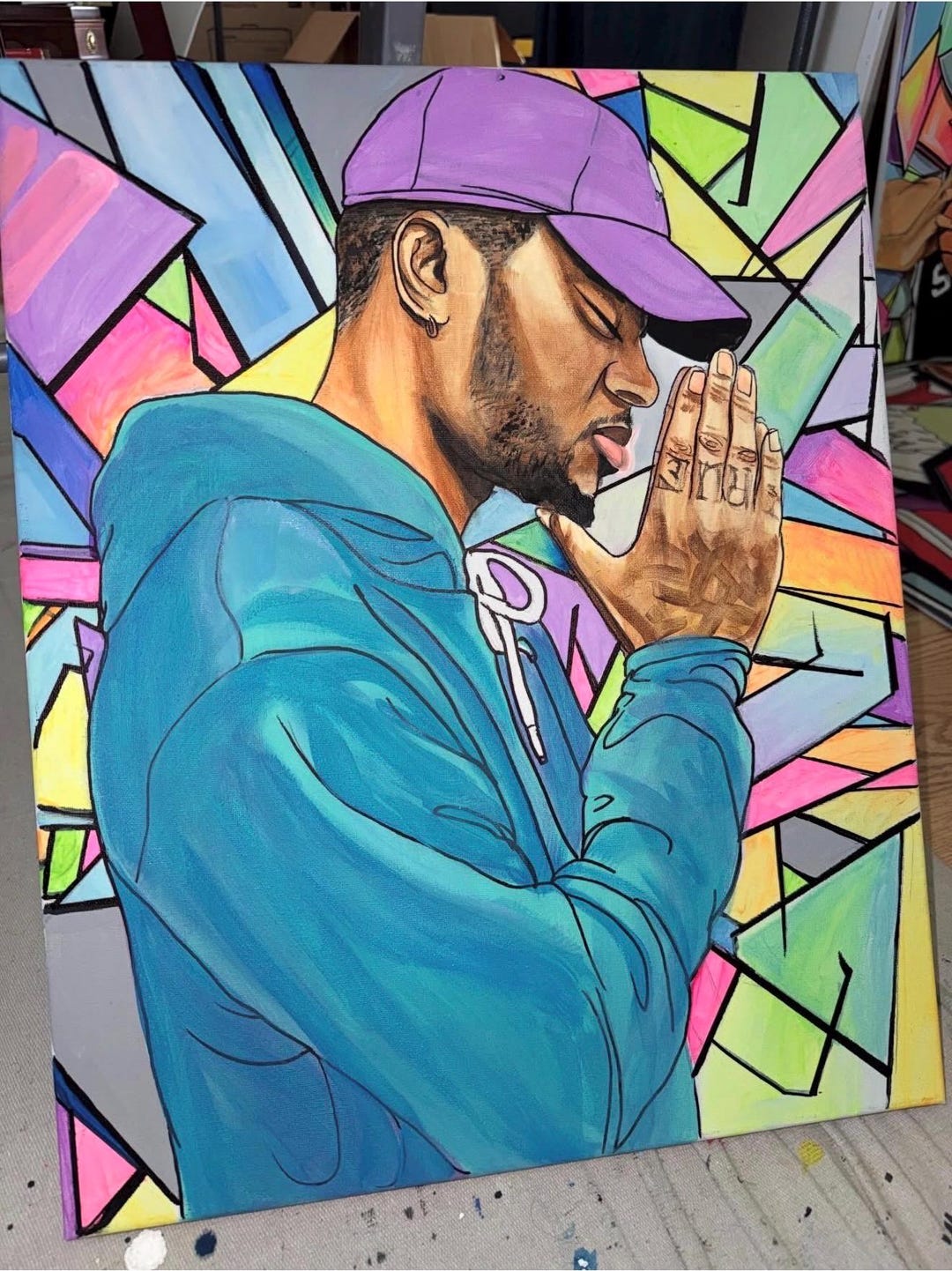BRYSON TILLER - Music Art- Singer - Handpainted - Painting - Portrait ...