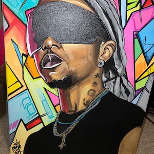 DESTROY LONELY - If Looks Could Kill - No Stylist - Rapper - Handpainted - Painting - Portrait 16x20in