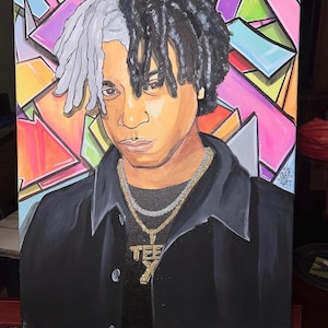 KEN CARSON - A Beautiful Chaos - Rapper - Handpainted - Painting - Portrait 16x20in