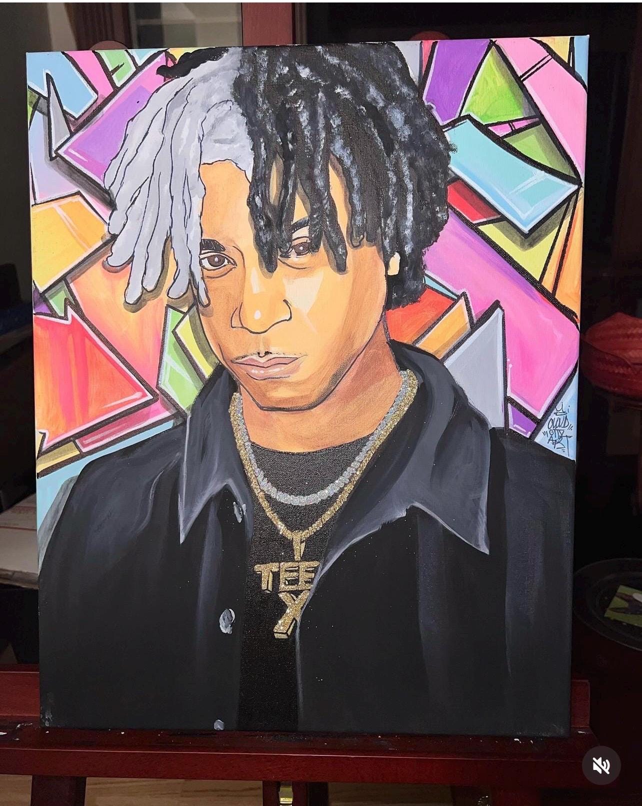 KEN CARSON - A Beautiful Chaos - Rapper - Handpainted - Painting