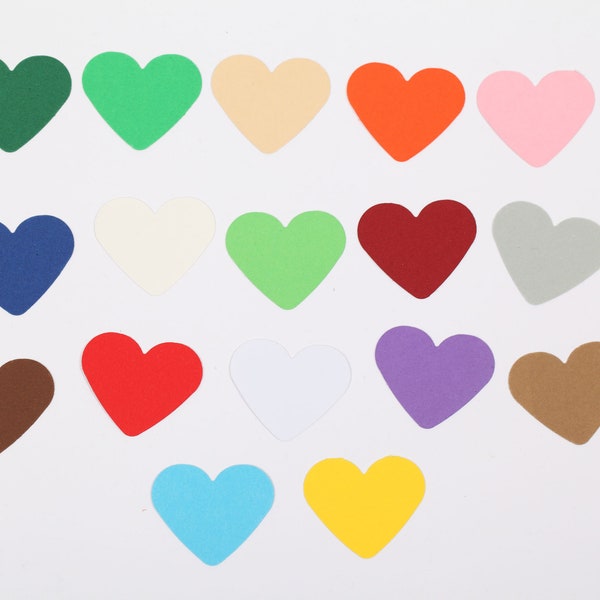 100 Herzen ca. 3,7 cm Stanzteile Streuteile Konfetti aus 220 gr Tonkarton - viele Farben zur Auswahl