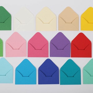 10 Mini Briefumschläge Farbe frei wählbar