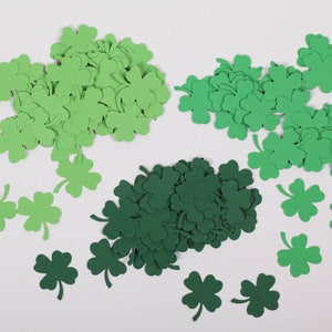 100 Kleeblätter Glücksbringer in einem Grün-Mix Bild 2