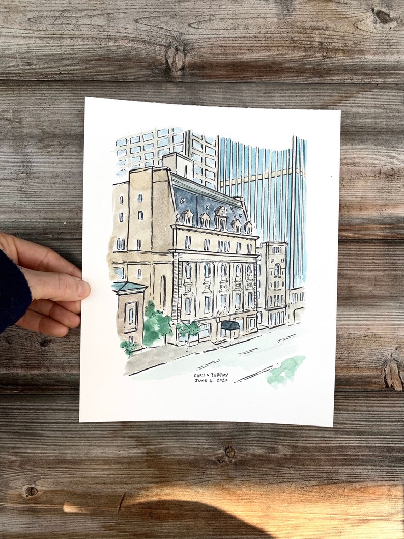 Custom Drawing, Sketch from Photograph, Gift for boss, gift for entrepreneur, Office Decor, small business gift, Drawing from Photograph image 8