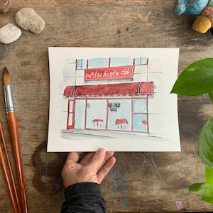 Custom Business Drawing, gift for retiree, Gift for boss, gift for doctor, gift for business owner, gift for employee, office artwork