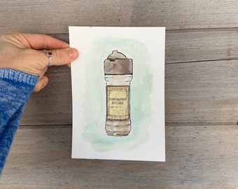 Custom Watercolor Relic Painting: Sentimental Heirloom Art (5x7)