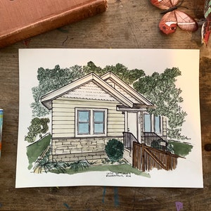 Watercolor House Painting, Watercolor Home Portrait, Watercolor House From Photo, Portrait of house from Photo, Custom Watercolor House