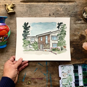 Watercolor House, painted House Portrait, Watercolor House From Photo, Portrait house, Custom Watercolor, house illustration, home painting