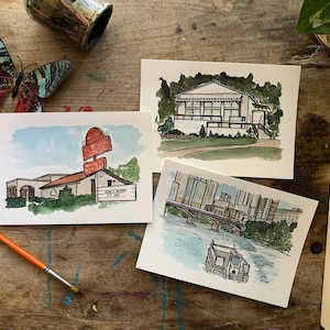 Wedding Venue Watercolor, Custom wedding venue illustration, venue art, anniversary gift for wife, wedding gift, anniversary gift husband