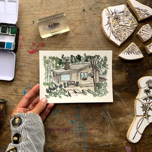 Watercolor House Portrait from Photo, Gift for buyers, gift for sellers, Realtor Closing Gift, Custom Housewarming gift, First Home gift