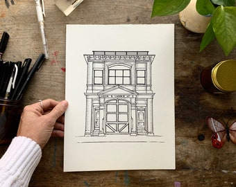 Custom House Sketch, House Drawing from Photo, Drawing of House, Sketch of Home, Custom Home Portrait, Custom House Portrait, Realtor Gift