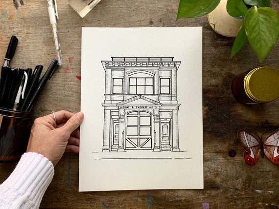 Custom House Sketch, House Drawing from Photo, Drawing of House, Sketch of Home, Custom Home Portrait, Custom House Portrait, Realtor Gift