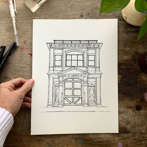 Custom House Sketch, House Drawing from Photo, Drawing of House, Sketch of Home, Custom Home Portrait, Custom House Portrait, Realtor Gift