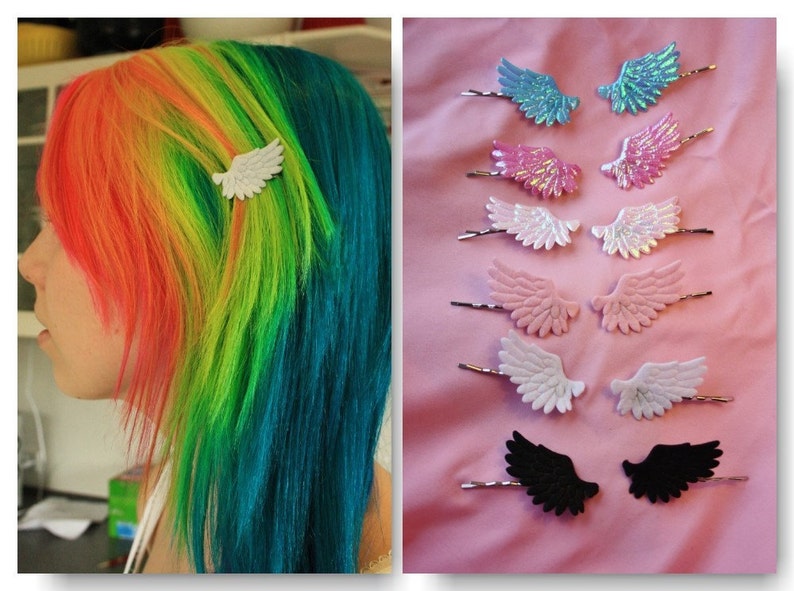 Choose Colors Wing Hair Pins Bird Angel Wing Kawaii Pin Etsy