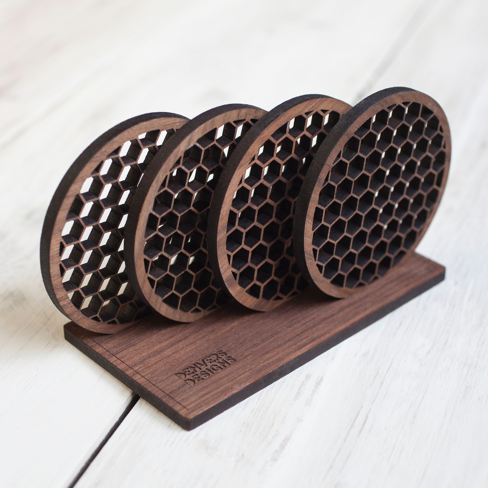 Custom Engraved 4 or 6 Coaster Holder only the Holder Etsy UK