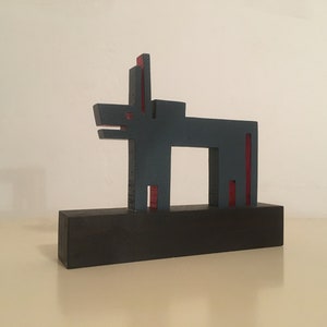 OriginelleTierskulptur -My Little BlueZoo II - Handgschnitzte, schöne Tierfigur, Unikat, Kunstobjekt. Handgemacht. Ein besonderes Geschenk