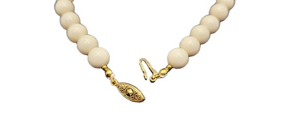 Vintage Postmodern Plastic Statement Necklace, Cr… - image 7