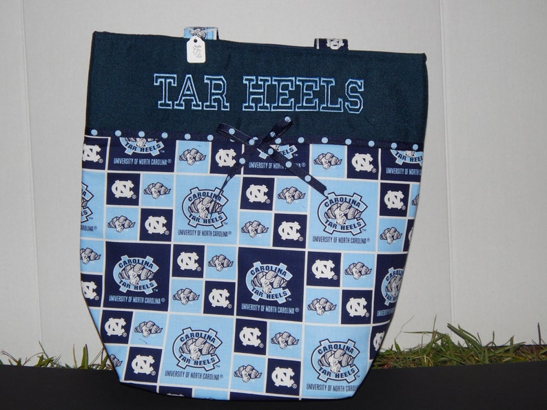 Personalized Tar Heels diaper bag tote bag teacher gift grad gift
