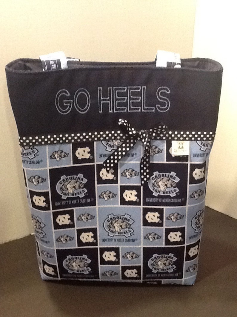 Personalized Tar Heels diaper bag tote bag teacher gift grad gift