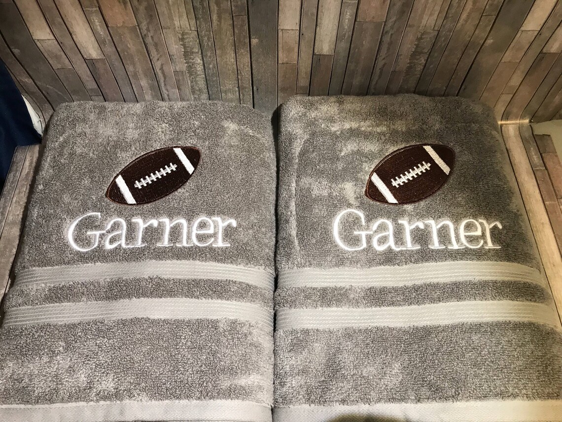 Football Towel/ Sports Towel/team Towel/personalized Bath Etsy